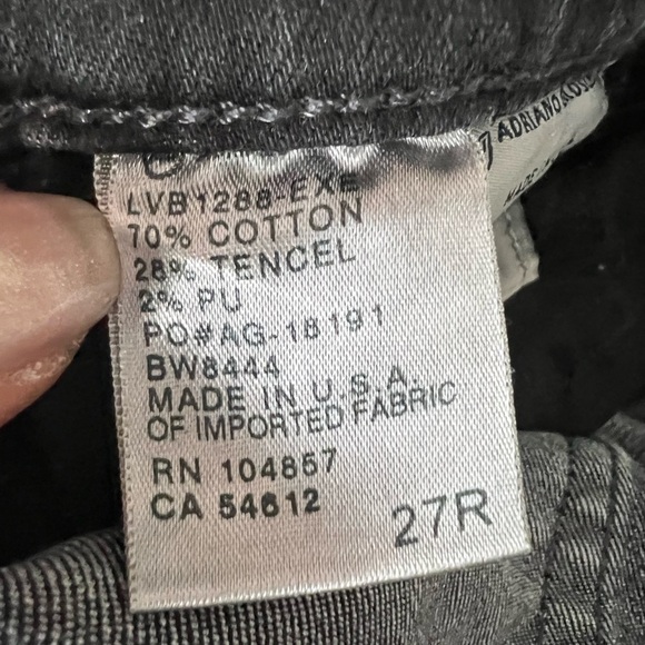 AG Adriano Goldschmeid the legging super skinny size 27R black - Picture 9 of 11